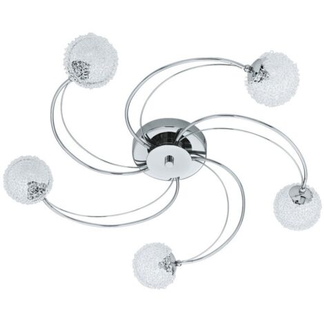 Eglo 90598 Lampada da soffitto, Metallo, Trasparente