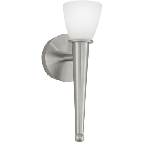 Eglo 95748 Wandleuchte Mara 2 mit Schalter Glas satiniert weiß 1X2,5W L:8,5 H:24cm