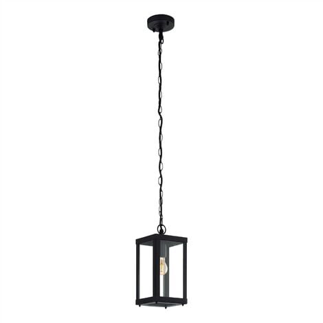 Eglo Alamonte 1 - 1 Light Outdoor Pendant Lantern Black IP44, E27