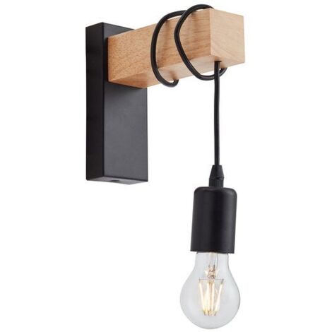 EGLO Applique 1x E27 max 40W, industriel métal noir EGLO Townshend
