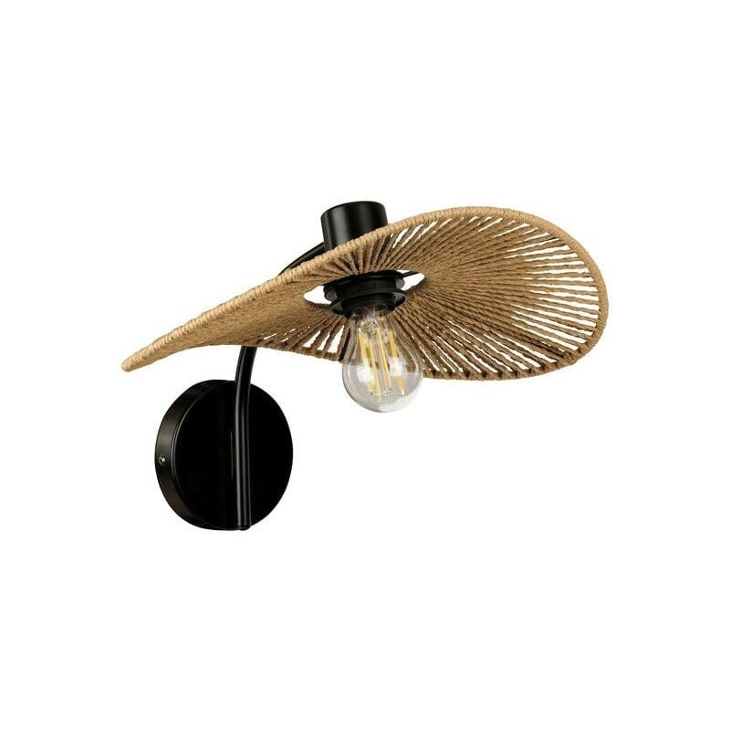 Eglo - Applique E27, acier / corde naturel, Siruela