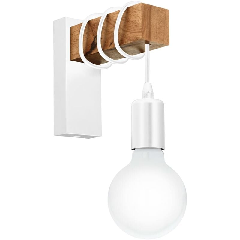  EGLO  Applique murale LED Townshend 1 lampe Bois  Blanc et 