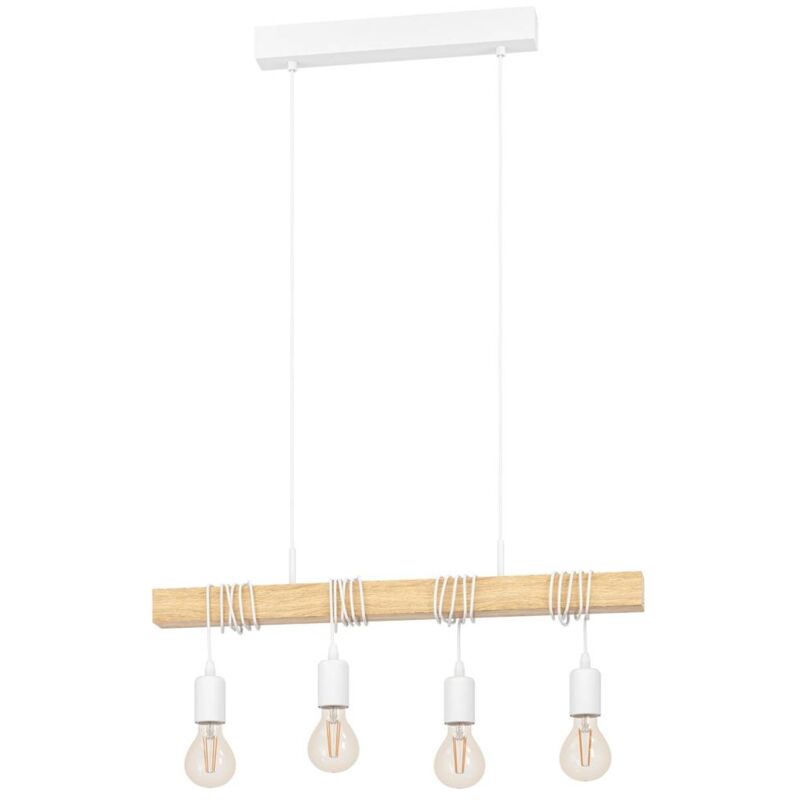 Lampe à suspension townshend blanc brun l: 70 cm b: 10,5 cm h: 110cm