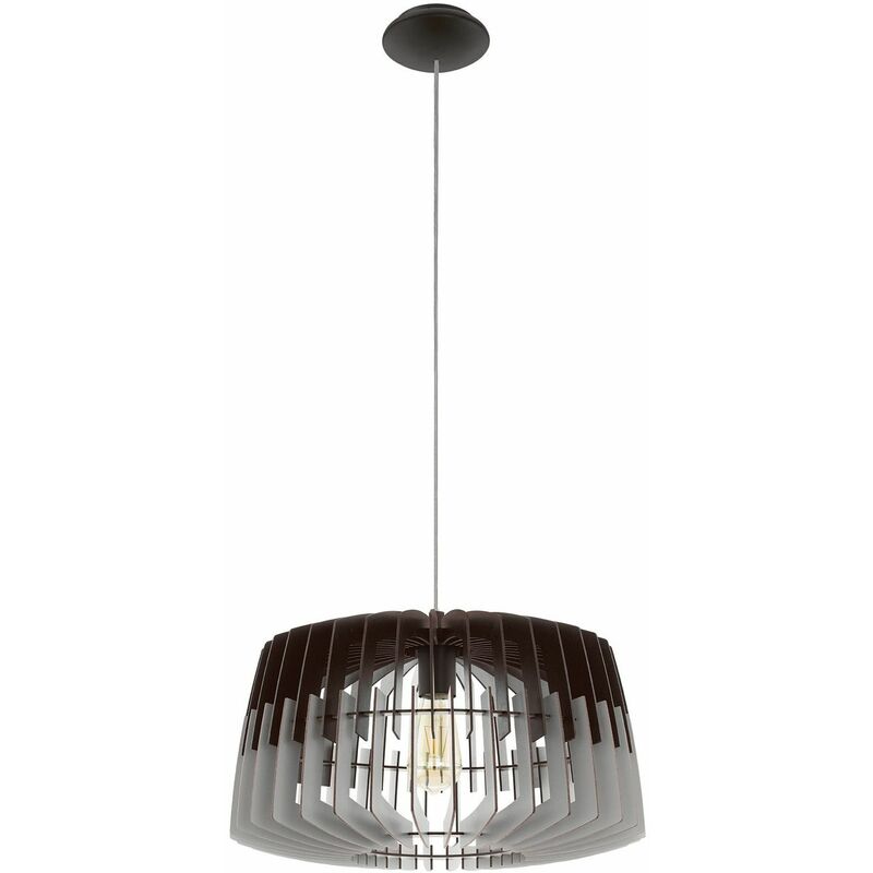 Image of Lampada a sospensione stecche lampada artana ø 48 centimetri dimmerabile in grigio, nero