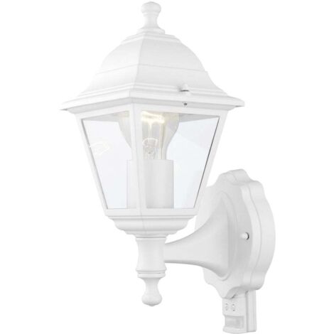Eglo Außen-Wandleuchte Belfort 1 weiß mit Bewegungsmelder E27, max. 60 W Außen-Wandleuchte