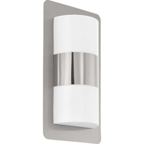 Eglo Außen-Wandleuchte Cistierna E27 edelstahl/weiß Up- & Downlight Außen-Wandleuchte