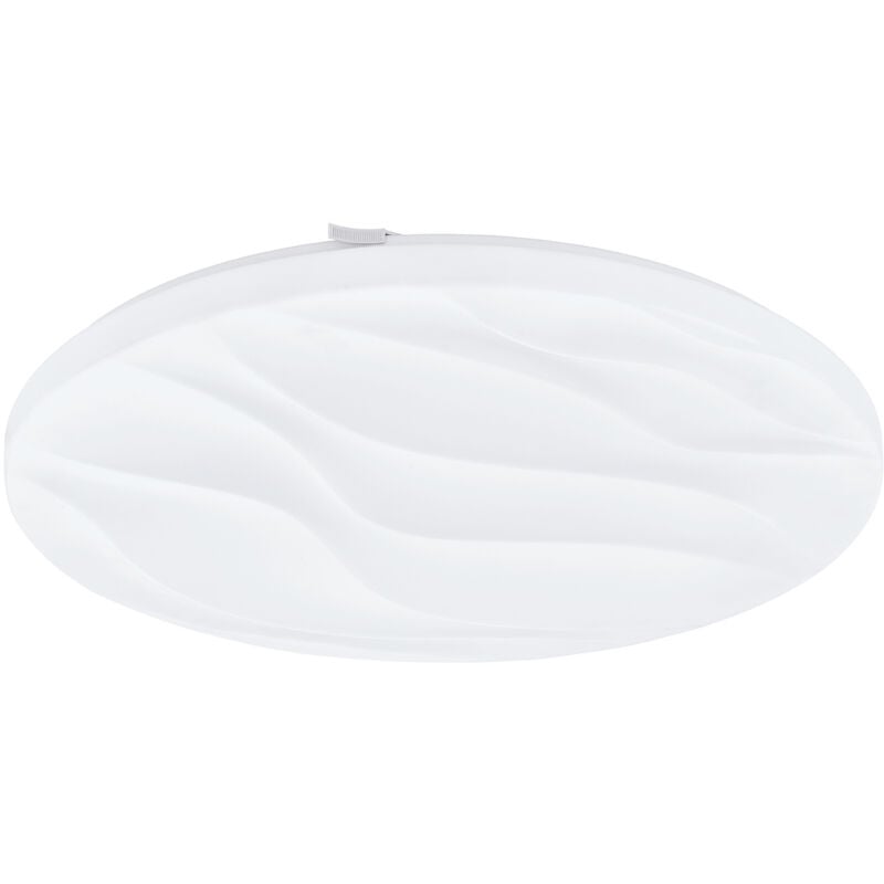 Plafoniera Moderna Benariba Acciaio Bianco Luce Led Integrato 22W