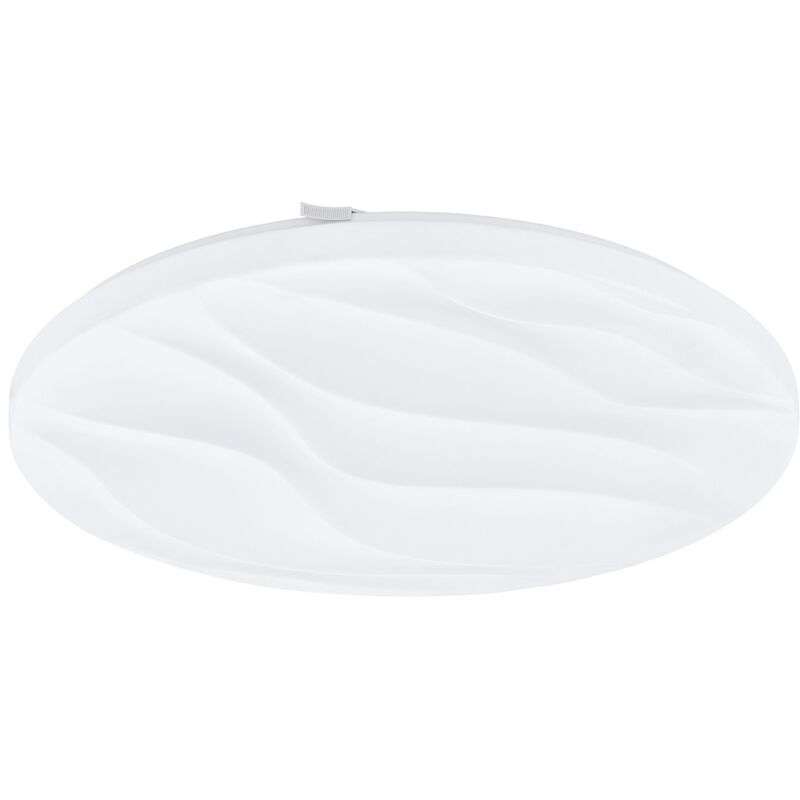 Plafoniera Moderna Benariba Acciaio Bianco Luce Led Integrato 22W