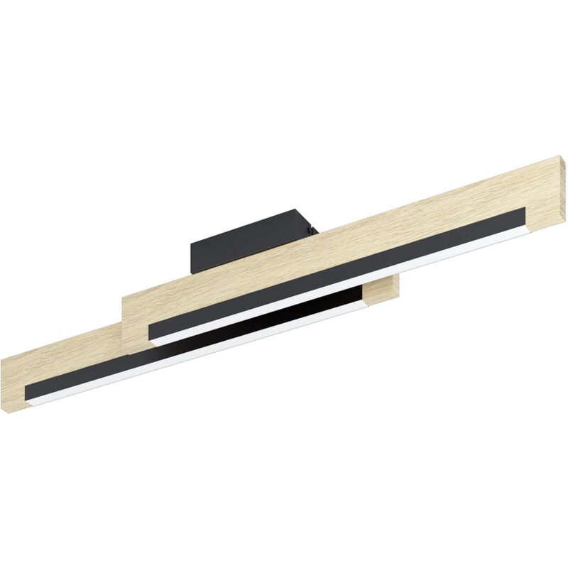 Plafoniera Moderna Camacho Acciaio Nero 2 Luci Led Integrato 10W