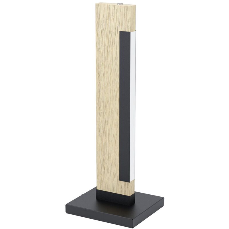 Lampada Da Tavolo Moderna Camacho Acciaio Nero 1 Luce Led Integrato 6,5W