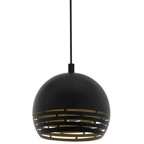 Eglo CAMASTRA Lampada a Sospensione, in Acciaio, Nero/oro