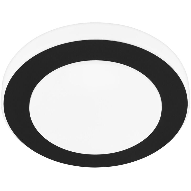 Carpi Lampada da soffitto led 30cm rotonda, 3000K bianco caldo, Acciaio, Nero (33682) - Eglo