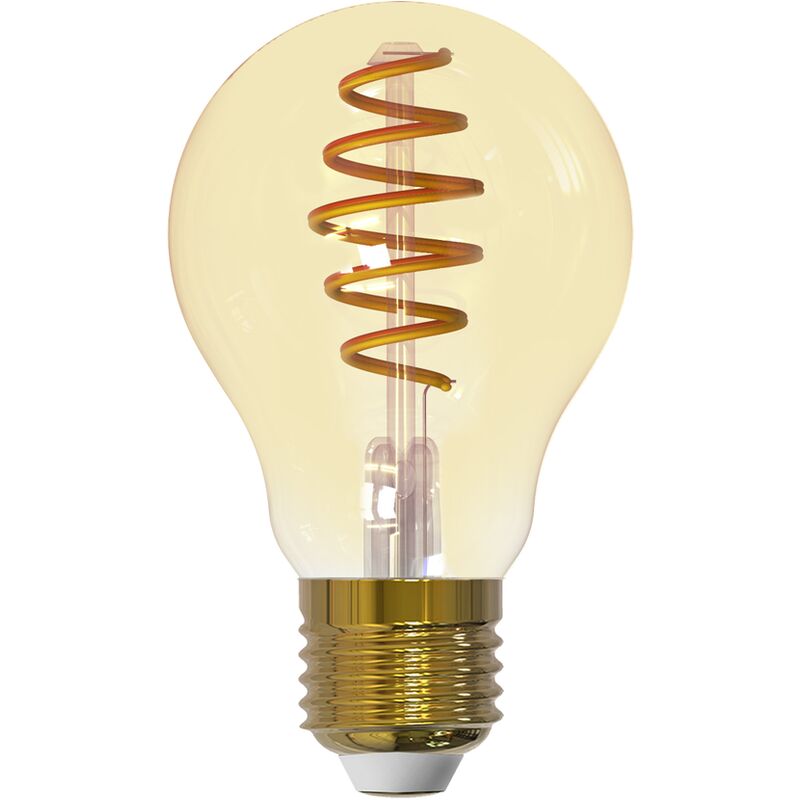 

connect LED E27 lámpara, Smart Home Vintage Bombilla ámbar, espiral LED 5,5 W , equivalente a 35 W , 400 lúmenes, E27 LED regulable, temperatura