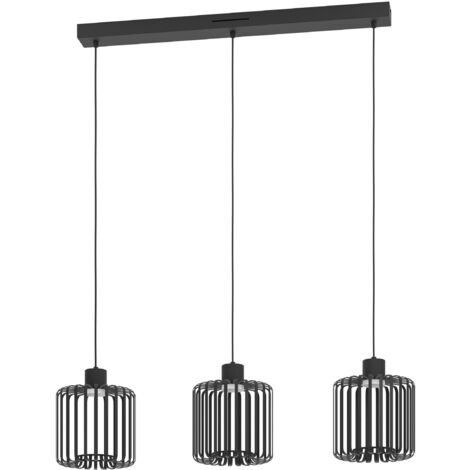 Eglo Connect LED Pendelleuchte Ginestrone-Z schwarz 90 x 20 x 110 cm Deckenlampen & Kronleuchter