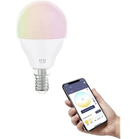 Eglo connect.z Smart Home lampadina Led E14, P45, ZigBee, app e controllo vocale, dimmerabile, colore della luce regolabile, 470 lumen, 5 W