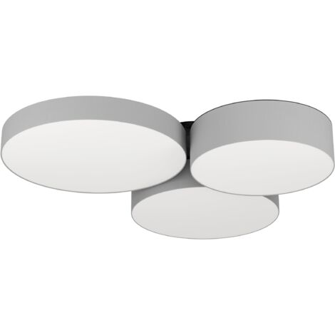 EGLO connect.z Smart Home LED Deckenleuchte Barbano-Z, ZigBee, App und Sprachsteuerung Alexa, warmweiß-kaltweiß, RGB, dimmbare Deckenlampe aus schwarzem Metall und grauem Textil