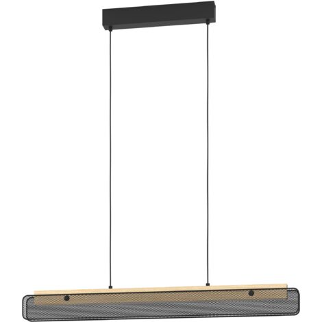 EGLO connect.z Smart-Home LED Pendelleuchte Kokomo-Z, Hängelampe aus Holz und Metall in Schwarz, ZigBee, App und Sprachsteuerung Alexa, FSCM70HB, warmweiß-kaltweiß, RGB, dimmbar