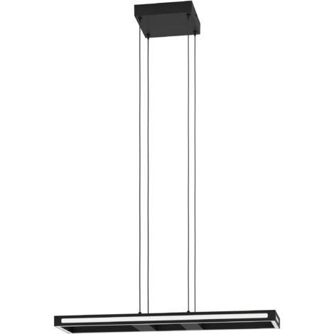 EGLO connect.z Smart-Home LED Pendelleuchte Salvilanias-Z, Metall Hängelampe, ZigBee, App und Sprachsteuerung Alexa, Lichtfarbe einstellbar (warmweiß-kaltweiß), dimmbar, schwarz, 77 cm