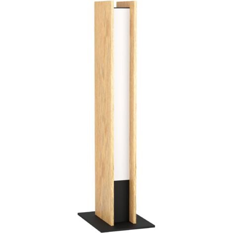EGLO connect.z Smart-Home LED Tischlampe Anchorena-Z, Tischleuchte, ZigBee, App und Sprachsteuerung Alexa, warmweiß-kaltweiß, RGB, FSC100HB, dimmbar, Holz Tischleuchte