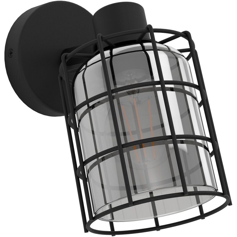 

Consa 99711 - Lámpara de techo (1223,5 x 22 cm, intensidad regulable), color negro y transparente - Black - Eglo