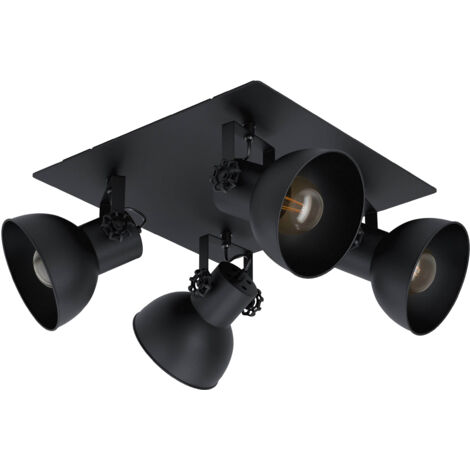 EGLO Deckenleuchte 43434 schwarz, für 4 x E27, max. 40 W