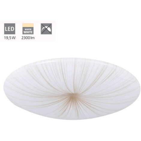 Eglo Deckenleuchte Nieves 1 weiß gold Ø 41 cm Deckenlampen & Kronleuchter