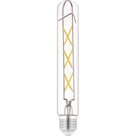 Eglo E27 LED, lampadina a forma di bastone, tubo luminoso per illuminazione retrò, 4 Watt (equivalente a 40 Watt), 470 lumen, luce bianco caldo, 2700k, lampadina Edison T30, Ø 3 cm