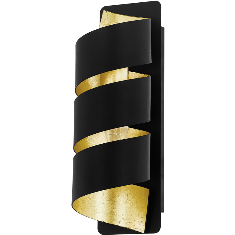 Applique Moderna Elizondo Acciaio Nero 1 Luce E14