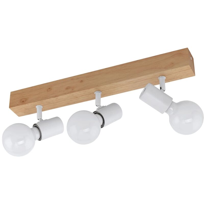

Foco LED Townshend 3 madera 3 bombillas blanco y beige - Blanco - Eglo