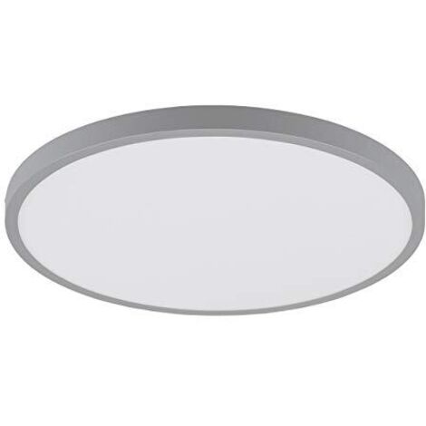 Eglo Fueva 1 Plafoniera a LED, 1 Lampada, Diametro 40 cm, Bianco Caldo, Alluminio, Plastica, Argento, Bianco