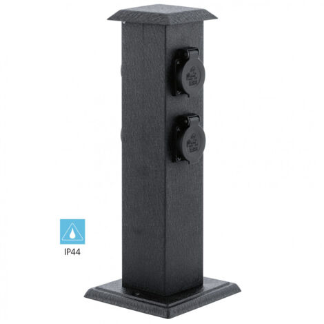 Eglo GARTEN-STECKDOSENSÄULE SCHWARZ (93426 PARK 4  26R624)