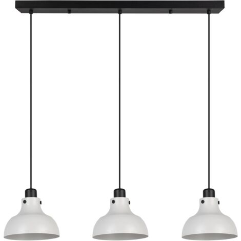 EGLO Hängelampe Matlock, Esstisch Pendelleuchte 3-flammig, Industrial Esszimmerlampe aus Metall in Grau und Schwarz, Hängeleuchte mit E27 Fassung