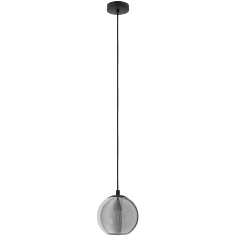EGLO Hängeleuchte /1 E27 SCHWARZ/SW-TRANSP.'ARISCANI' (98651)