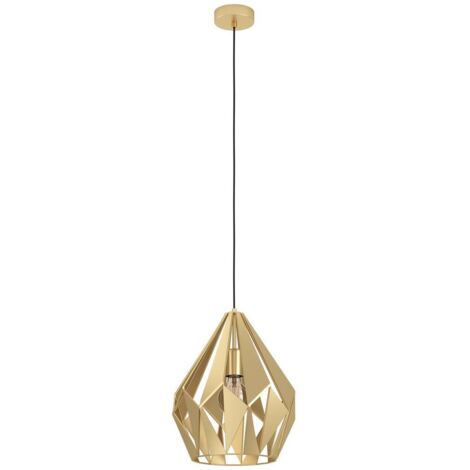 Eglo Hängeleuchte Carlton gold 31 x 110 cm E27 Deckenlampen & Kronleuchter