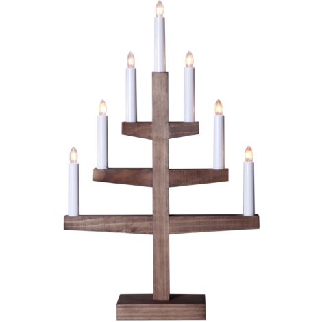 EGLO CHRISTMAS EGLO Lichterbogen Weihnachten 5-flammig, Fensterleuchter aus Holz in Beige, Kerzenleuchter skandinavisch mit Kabel, Weihnachtsbeleuchtung Fenster warmweiß, E10 Fassung, 41 cm