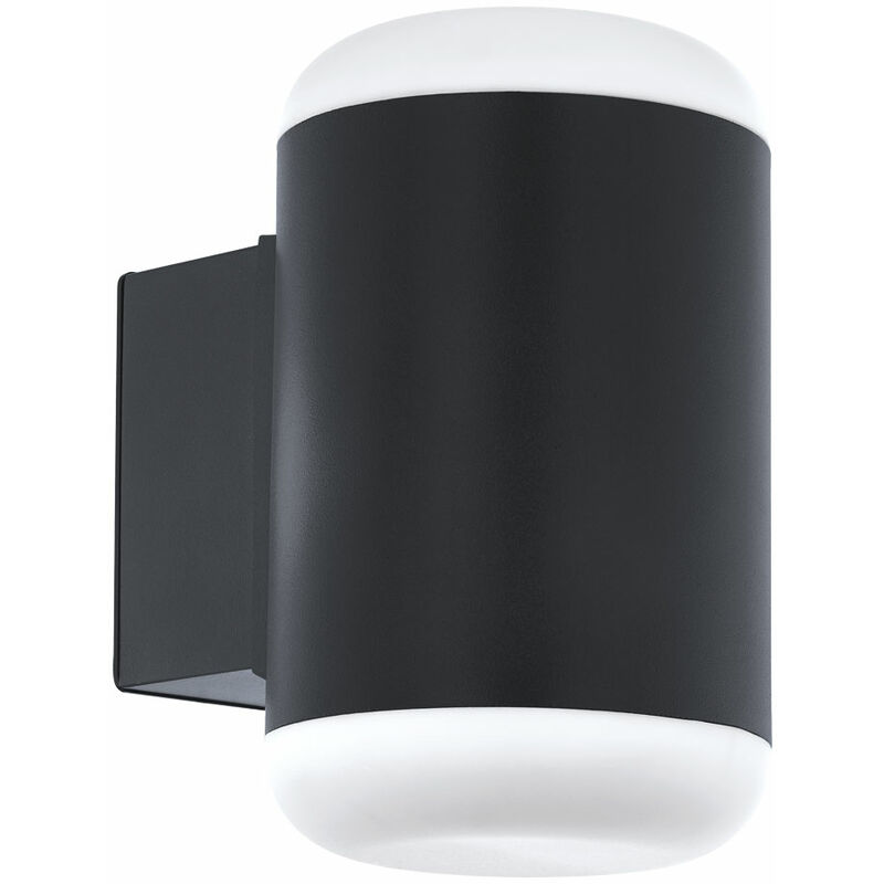 Image of Eglo - Lampada da esterno lampada da parete up down lampada da parete giardino casa parete acciaio inox, nero bianco, 1x E27, h 18,5 cm