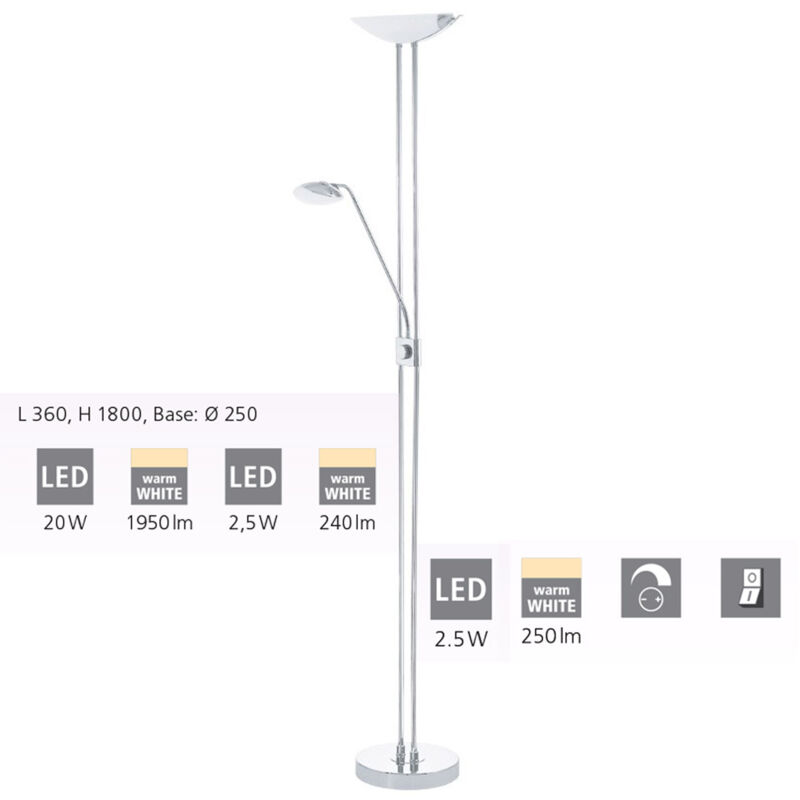 Supporto proiettori led baya cromo led, led, led