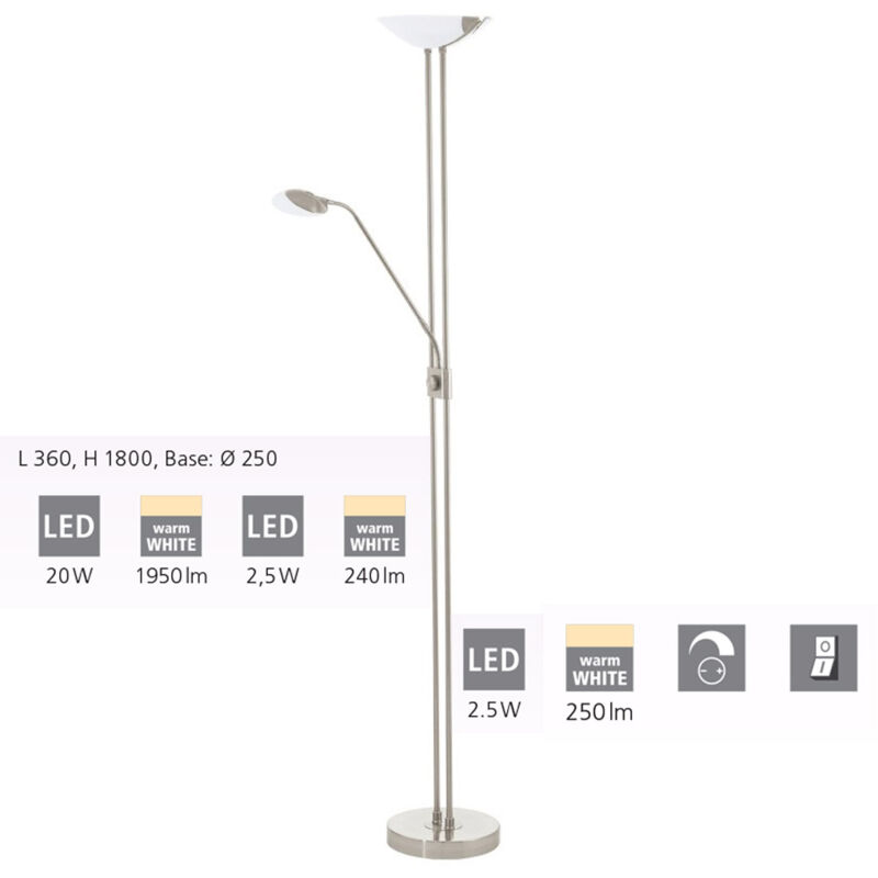 Supporto proiettori led led baya nickel satinato