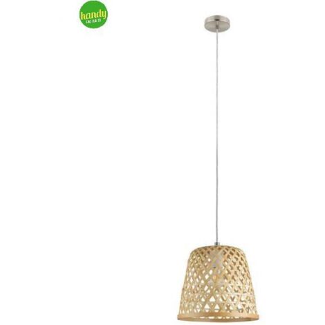 Eglo Lampada a Sospensione Kirkcolm - Nickel Satinato - H1100xD300 mm