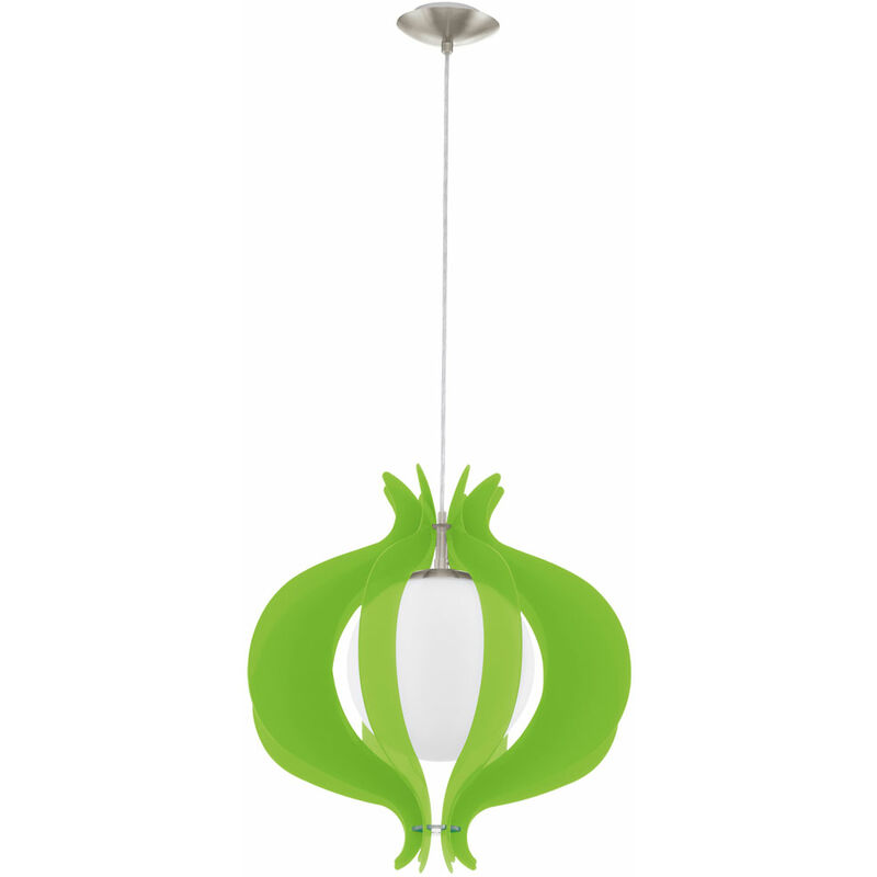 Image of Lampada a sospensione lampada a sospensione lampada da soggiorno lampada da cucina lampada da sala da pranzo, sfera di vetro in metallo verde nichel