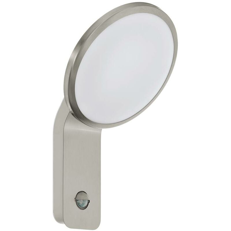 Image of Parete esterna del led inossidabile cicerone luce, bianco argento l: 20cm h: 31,5cm t: 17,5cm sensore IP44