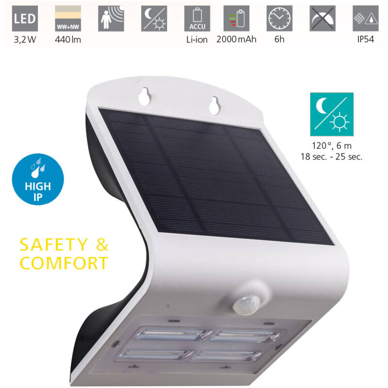 Eglo - Applique Esterno Moderna Lamozzo Policarbonato Bianco e Trasp Led