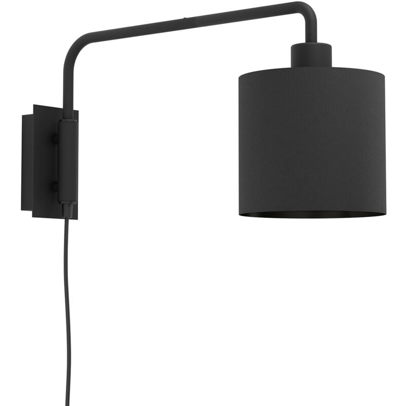 Applique Moderna Staiti 1 Acciaio Nero 1 Luce E27