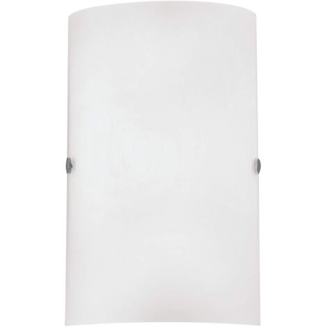 Eglo Lampada da parete Troy 3, lampada da tavolo uno punto luce, lampada da parete, acciaio, nichel opaco, satinato, bianco, E14