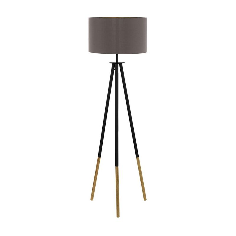 Eglo - Piantana Contemporanea Bidford 1 Luce Legno Marrone - Cappuccino