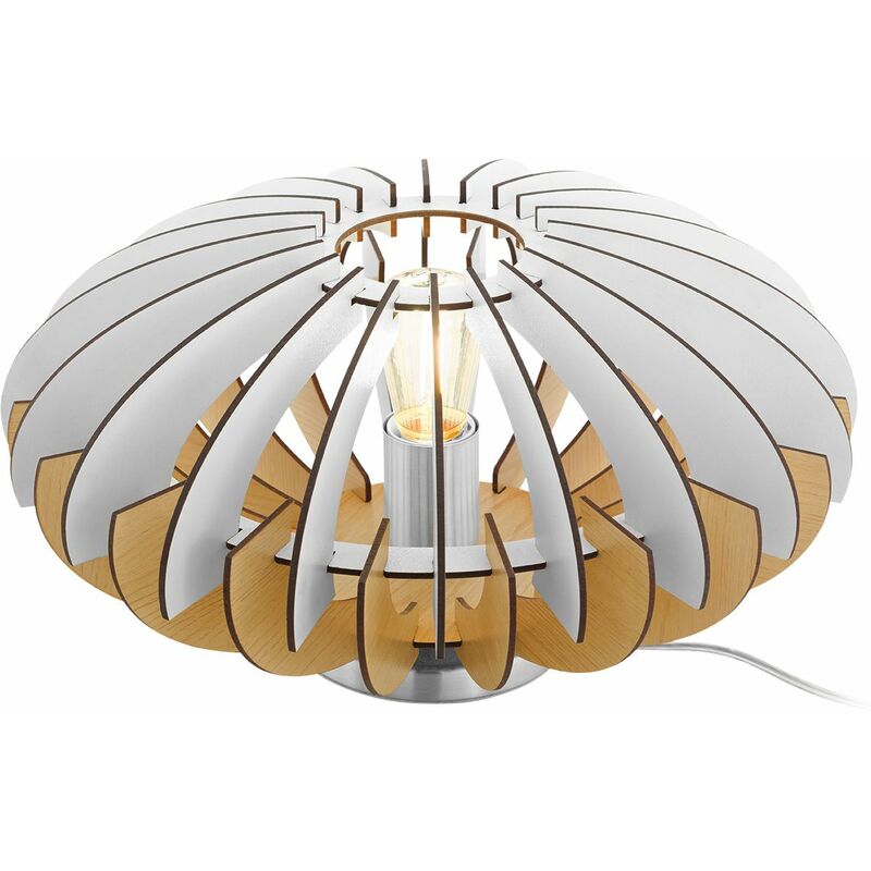 Image of Stecche lampada da tavolo lampada sotos ø 35 centimetri dimmerabili in natura, bianco con interruttore cavo