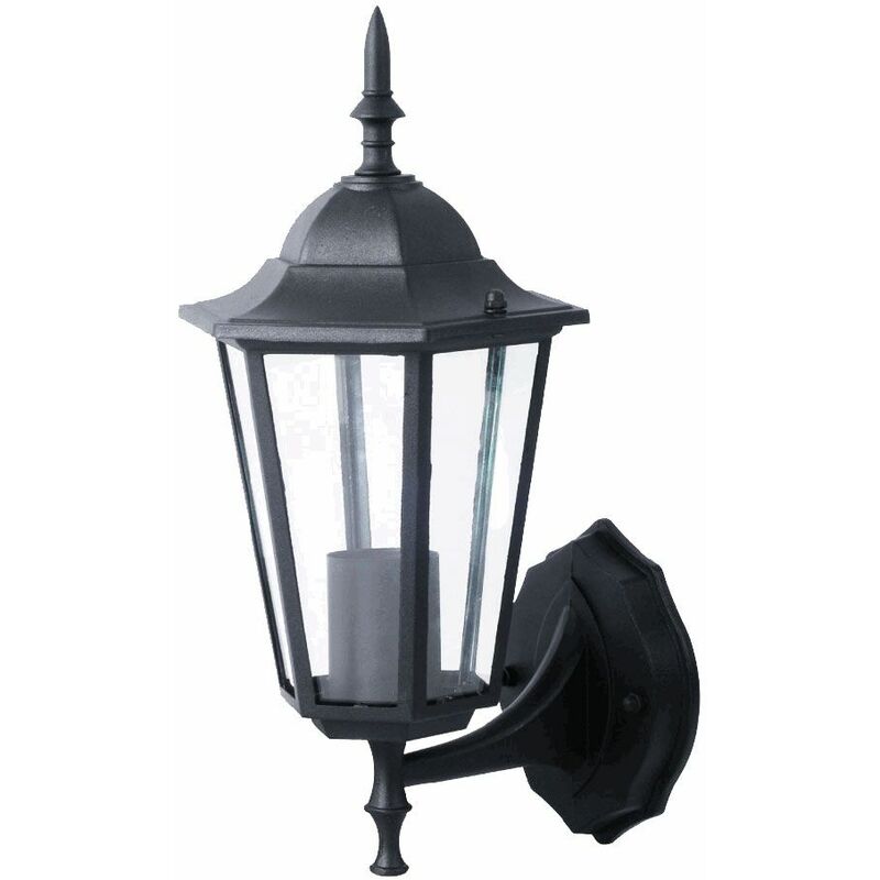 

Luminaria exterior jardín iluminación de pared farol de aluminio negro lámpara de fachada blanco IP44 V-Tac 7066