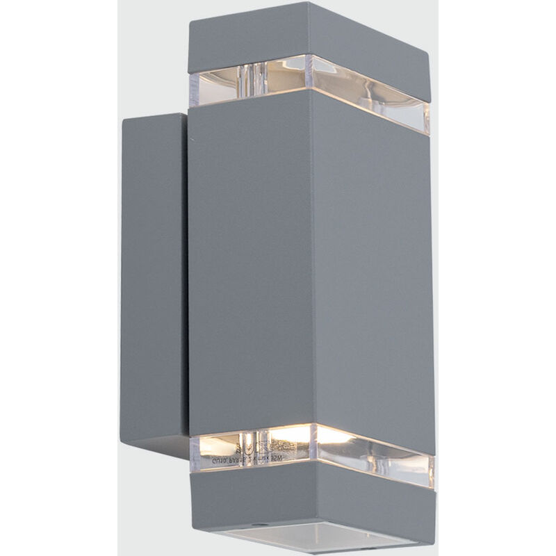 

Aplique de pared iluminación de luminaria exterior ALU fundido a presión gris cuadrado Kanlux 22442