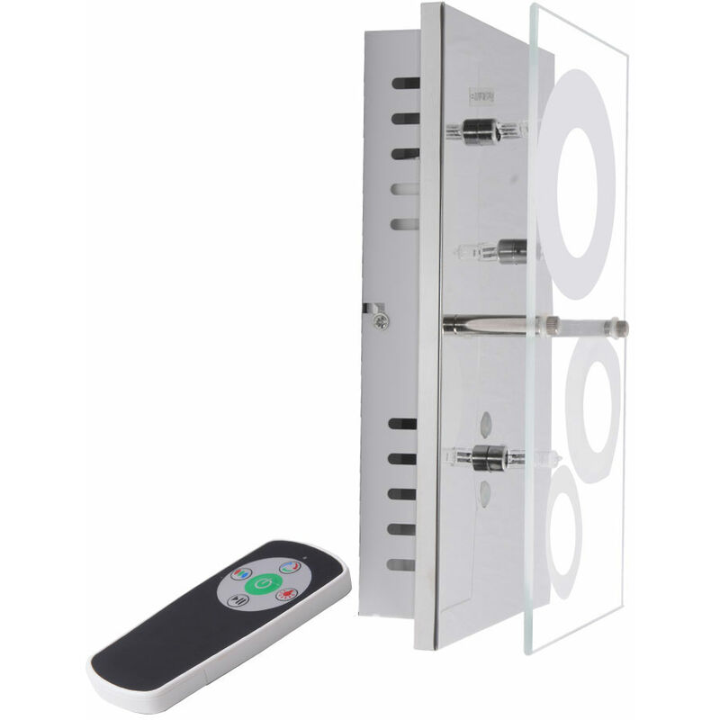 

Lámpara de pared LED RGB iluminación de la sala de estar lámpara de vidrio control remoto pasillo brillante G94127 / 15