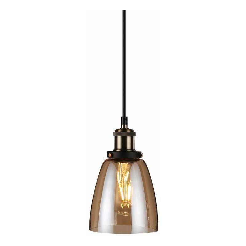 

Lámpara Colgante Serie Vintage Beverly Amber Glass